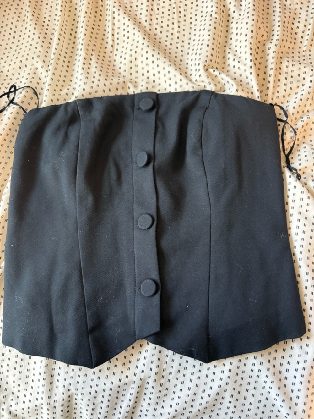 Abercrombie & Fitch Strapless Cropped Tailored Vest